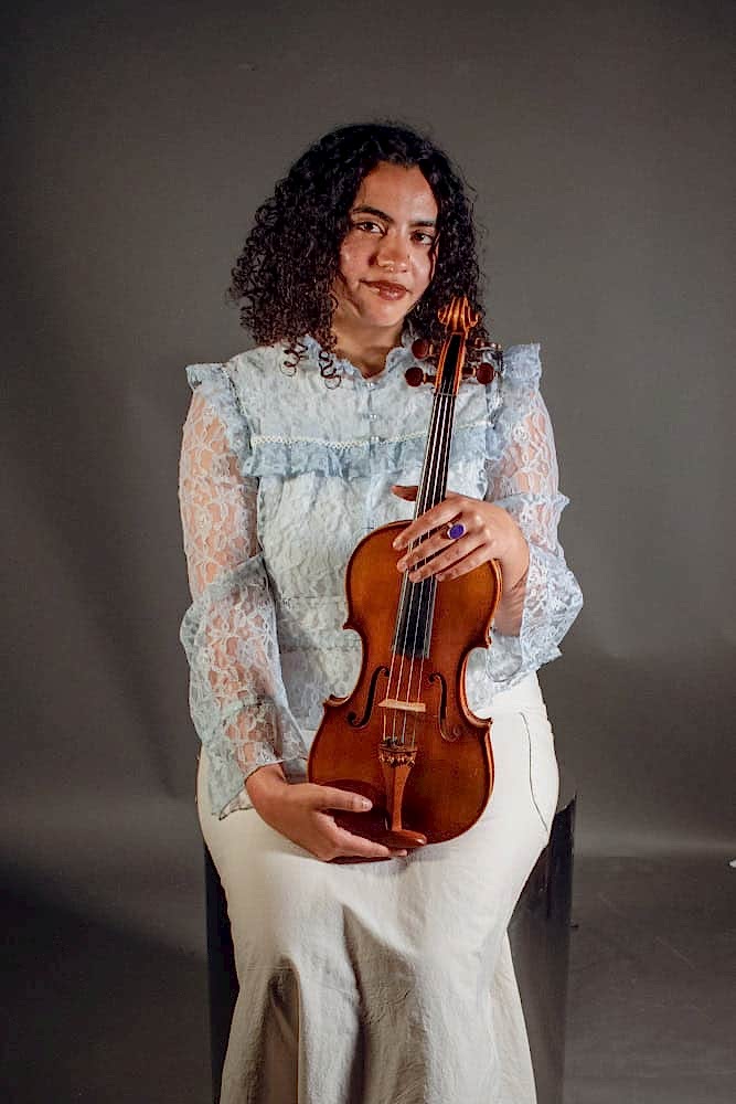 Demiana Ibrahim, cello and violin teacher at the Global Music Academy in Berlin